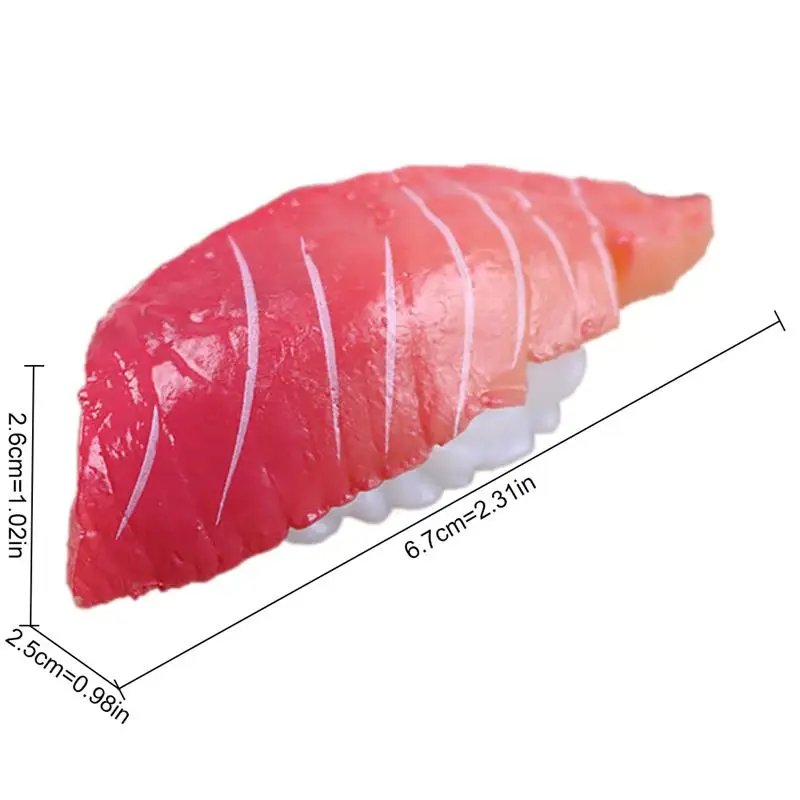 Simulation Sushi Model Food Toy Decoration Decorative Props Realistic Seafood Slice Artificial Food 1pcs Food Prop For Display