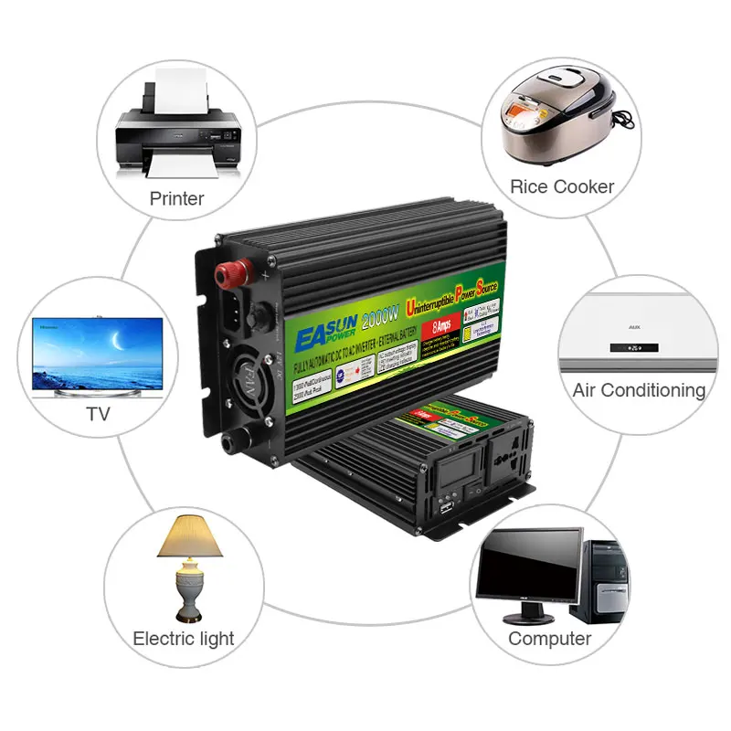 محول شكا من إيسون ، موجة جيبية معدلة ، شحن ثلاث مراحل للسيارة ، مروحة ذكية ، تيار مستمر 12 فولت ، تيار متردد V ، من من W ، من W ، من W ، #3