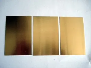 Brass Sheet Single-sided Film Unpolished Brass Sheet 100*65*0.2mm Beating Copper Sheet