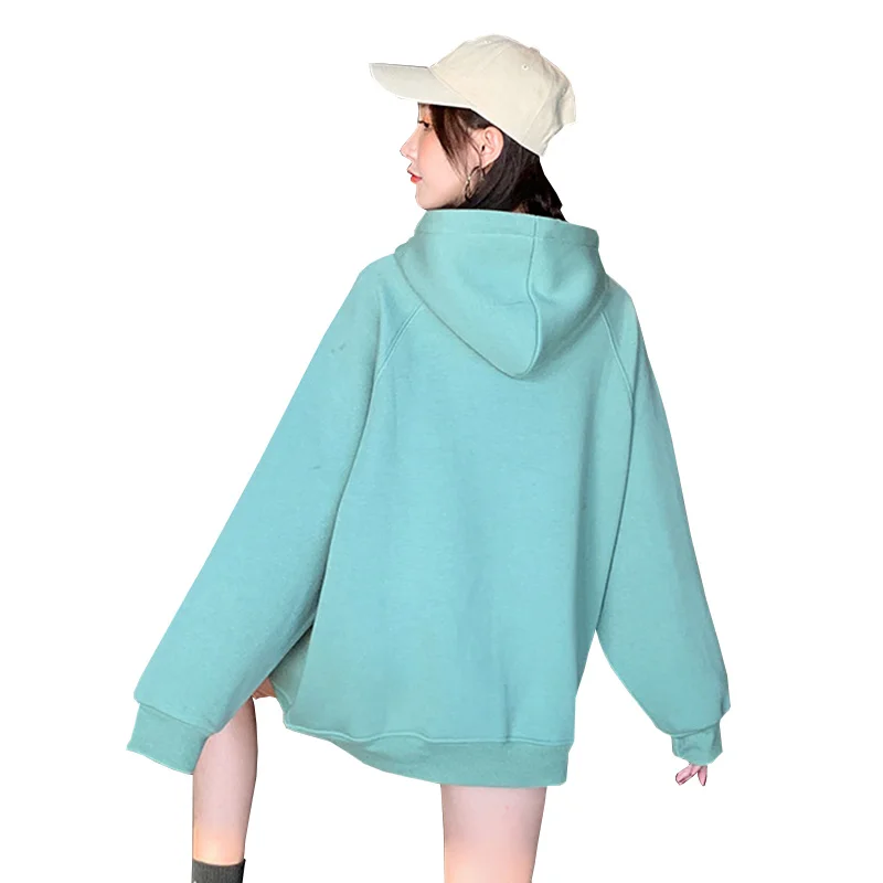 Women's Hoodie Spring and Autumn Sports Sweater Fashion Casual Pullover Jacket Hooded Embroidered Sweatshirt Large Size Loose