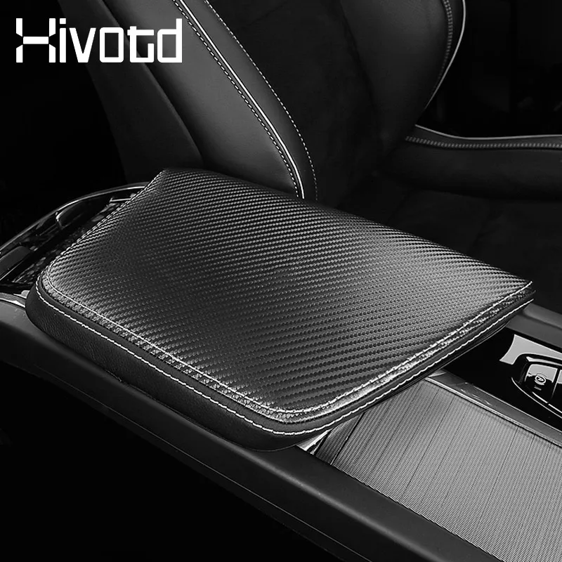 Hivotd PU Auto Bracciolo Box Copertura Centro di Stoccaggio Organizzatore Pad Caso Trim Decorazione Accessori Auto Styling Per Volvo XC60 2020