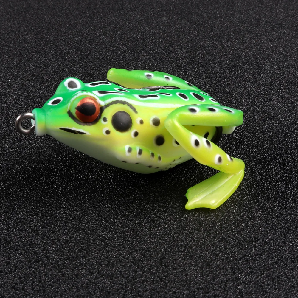TEUKIM 4Pcs/set 6cm 5g Rubber Frog Soft Bait Fishing Lures Set Sea Fishing Plastic Fish with Hook Carp Fishing Tackle image 6