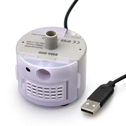 SMA-800 USB Water Pump and Filter DIY Cats Pet Drinking Fountain Low Noise Brushless Motor Submersible Pump DC 5V/1A 40cm 160L