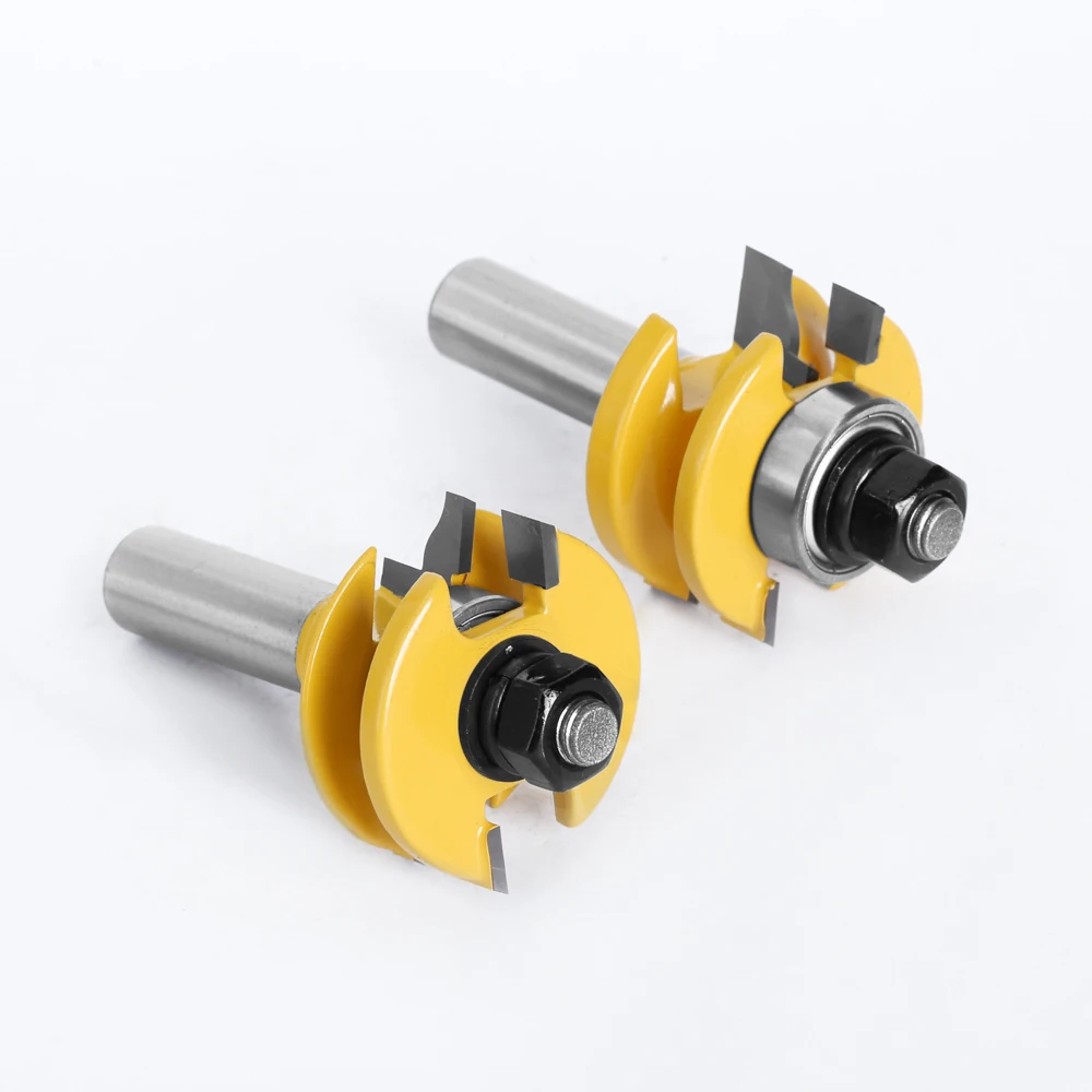 Imagem -03 - Grande Rail e Stile Ogee Lâmina Cortador Painel Gabinete Router Bit Grupo Faca Tenon Porta Ferramentas de Madeira Pcs 12 mm na Haste 03133