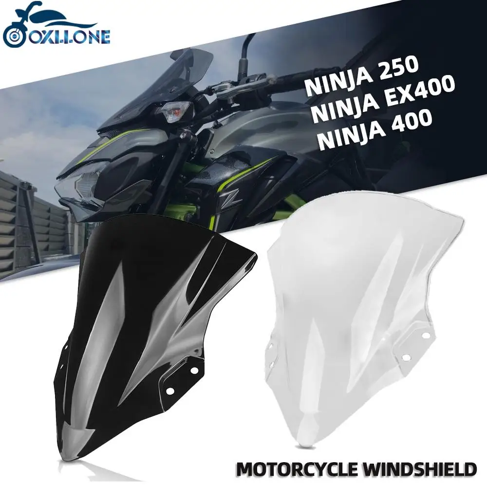 For Kawasaki Ninja 250 Ninja250 EX400 EX 400 Ninja 400 Ninja400 2018 2019 2020 Motorcycle Accessories ABS Windscreen Windshield