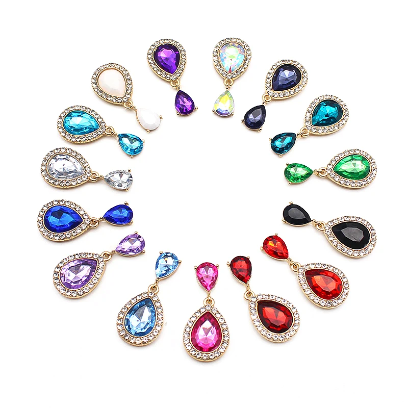 10Pcs Metal Resin Rhinestone Pendant Button Handmade Sewing DIY Button for Clothing Wedding Decoration Accessories Jewelry Craft