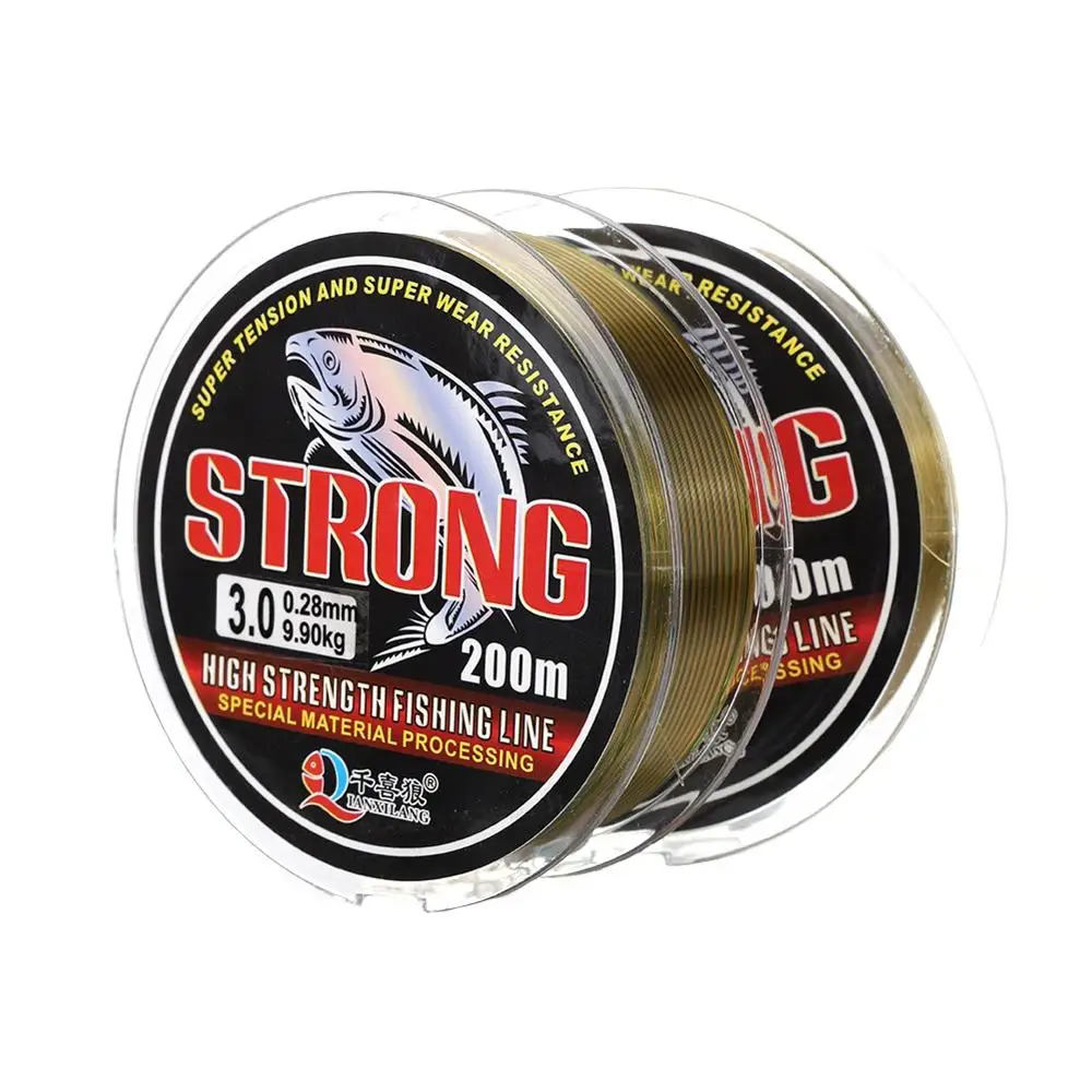 200M Nylon Fishing Line Fluorocarbon Coated Monofilament Fishing Leader Line Carp Fishing Wire Fishing Accessories