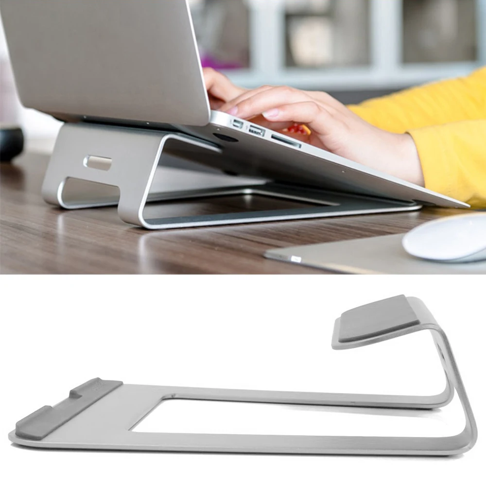 Hliník topení dissipation notebook stánek stříbro přenosné notebook namontovat podpora sokl držák pro 11-15 palec macbook ipad pro na