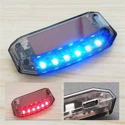 Auto Anti-Furto di Falso Simulato Solare di Vibrazione 6-Blu E Rosso Led Luce di Sicurezza di Allarme Auto Flash Antifurto deterrente