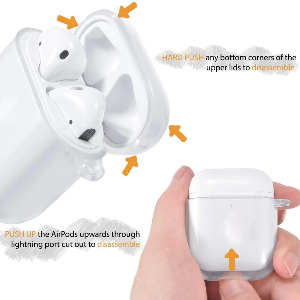 Силиконовые чехлы для Apple Airpods 1/2, защитный противоударный чехол для беспроводных наушников Apple Air Pods, сумки для зарядного устройства