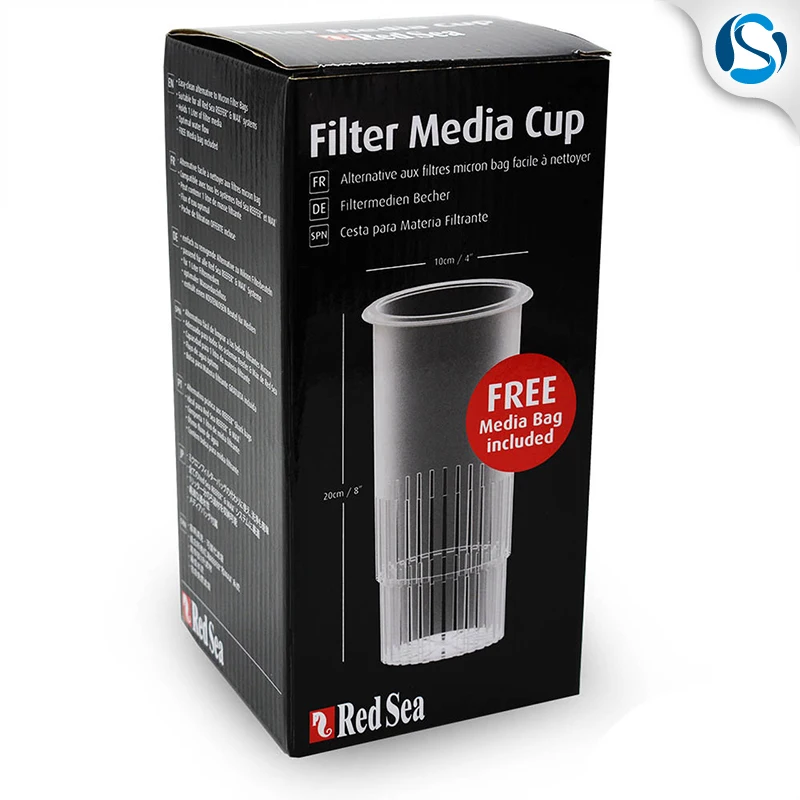 RED SEA Filter Media Cup with Free Bag Reef Fish Tank Aquarium Sock Easy to Clean