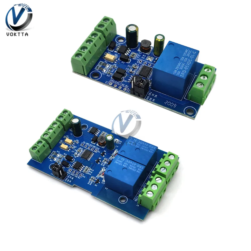 

Модуль релейного переключателя Modbus RTU, постоянный ток 7-24 В, 1/2 каналов, релейный выход Modbus, 12 В, переключатель, вход, интерфейс связи RS485/TTL