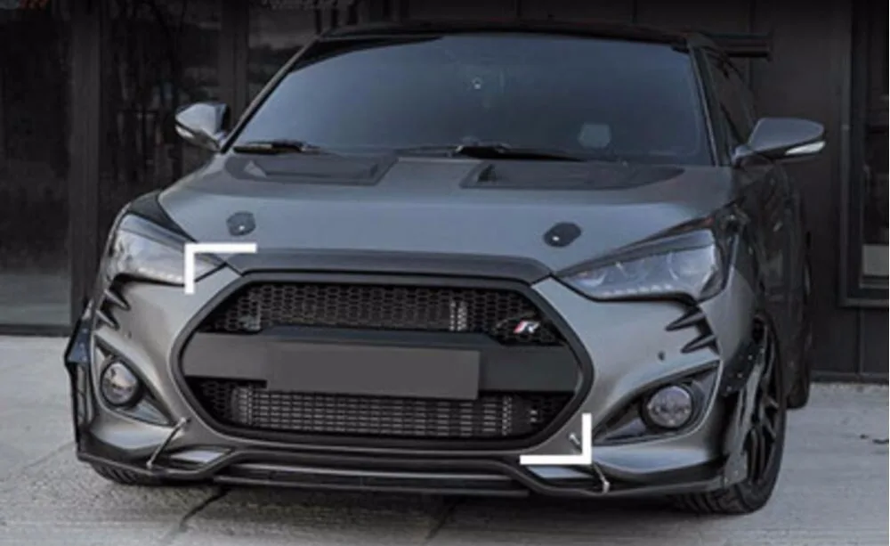 ABS Chrome Car Front Bumper Mesh Grille Around Trim Racing Grills For Hyundai Veloster 2011-2018