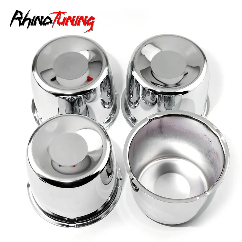 4pcs 112mm Push Through Center Cap For 4.41in Whell Hub Cover Bearing Alloy Trailer/Truck 3.66