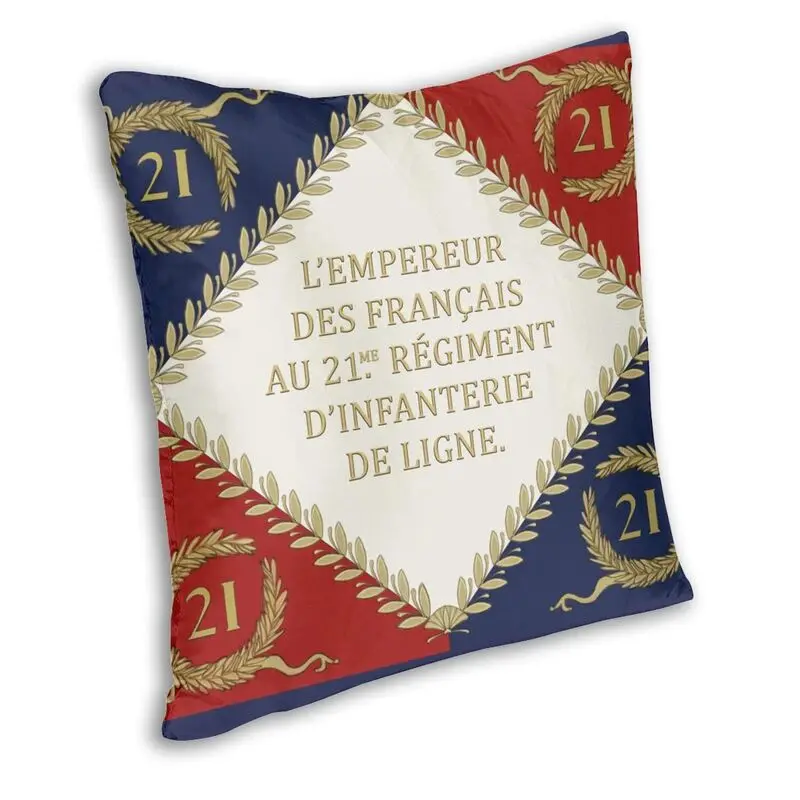 Napoleonic French Regimental Flag Square Pillowcover Home Decor Cushion Cover Throw Pillow for Sofa Double-sided Printing