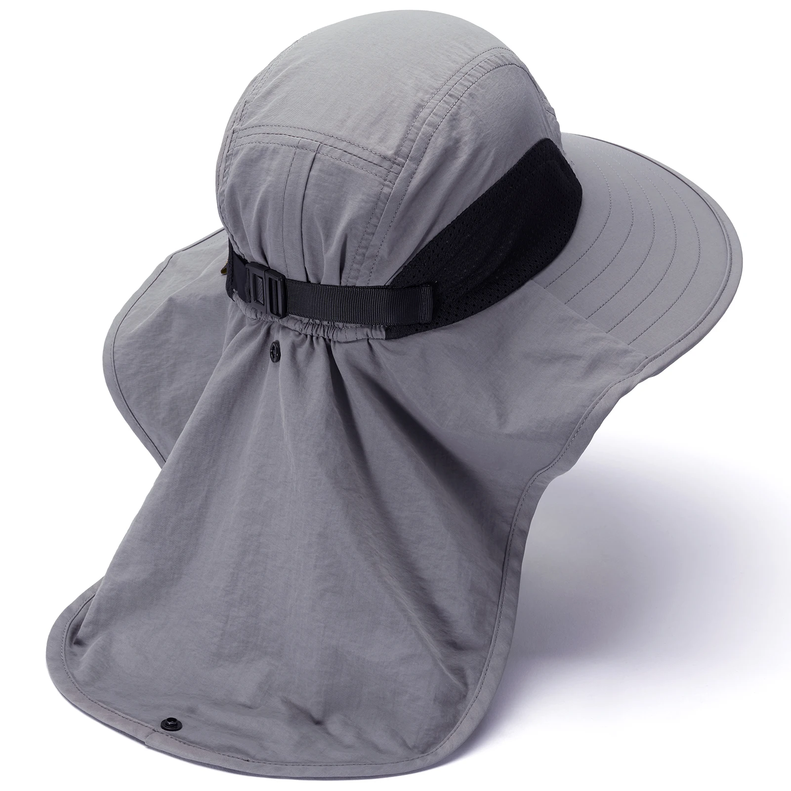 Bassdash UPF 50+ Unisex Water Resistant Wide Brim Sun Hat with Large Neck Flap Ponytail Fishing Hat for Men Women