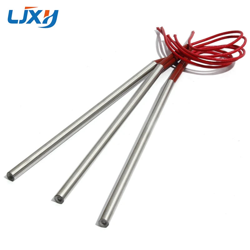 LJXH 2PCS 14mm 180~300mm Single-End Heating Tube Cartridge Heater Cylindrical SUS 110/220/380V 630/700/770/800/1100W Element