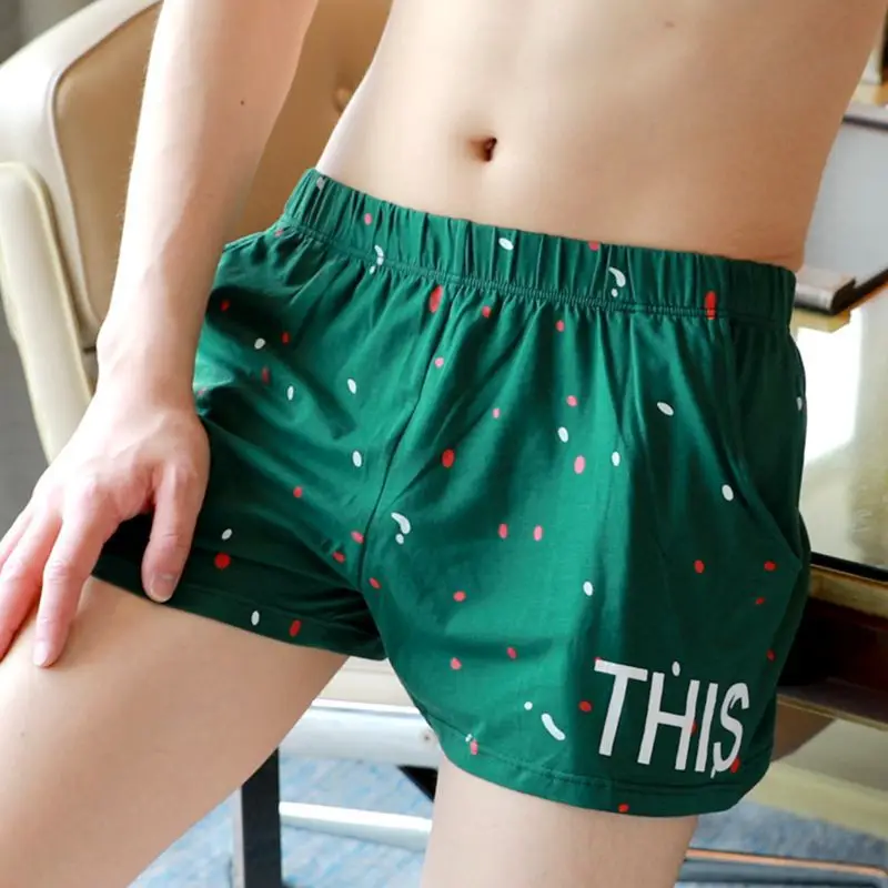 Fashion Printed Panties Homewear Men Sexy Underwear Cotton Breathable Loose Mens Arrow Pants Male Comfortable Shorts Sleepwear