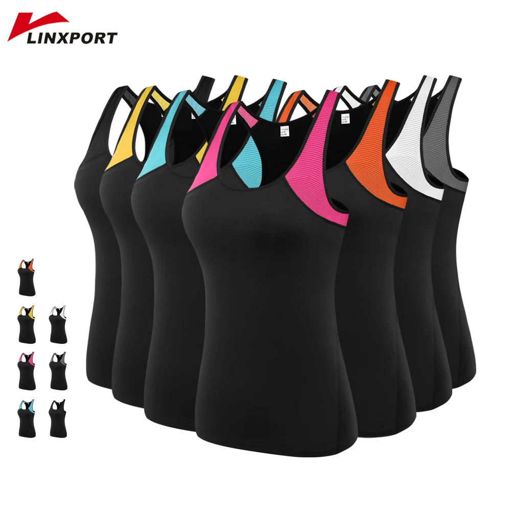 Female Sport Tops Sleeveless Yoga Shirt Exercise Workout T-Shirts Women Running Singlets Sexy Gym Clothing Jogging Tights Blouse