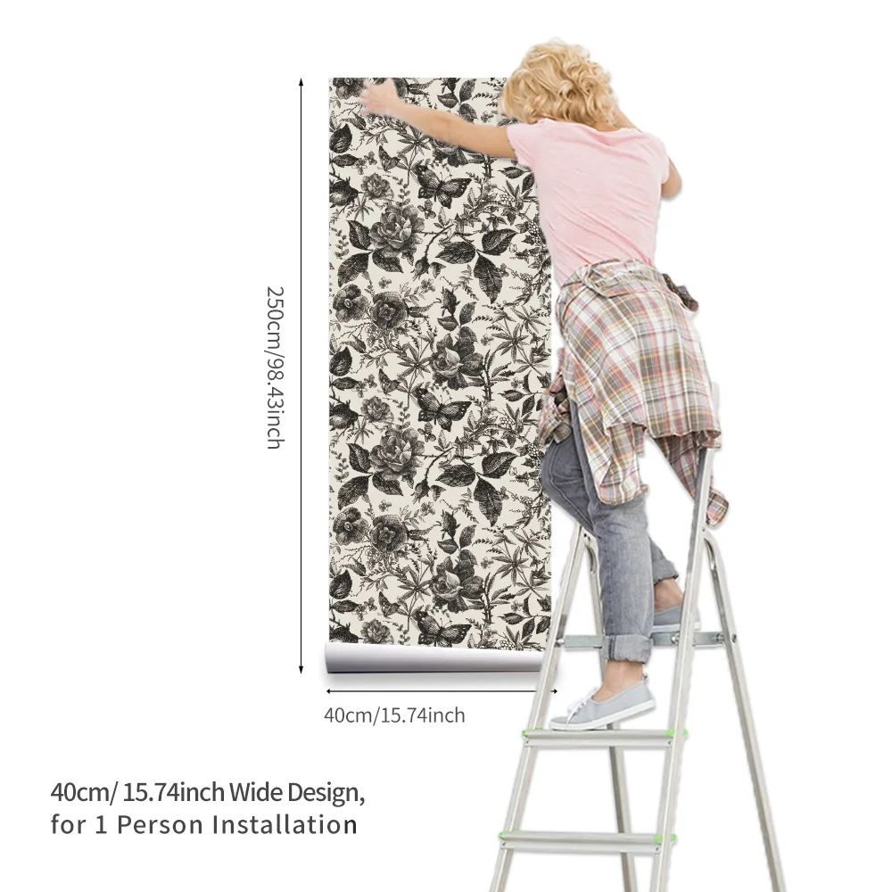 Rose Pattern Wall Stickers Imitation Brick Bedroom Decor Waterproof Self-adhesive Wallpaper For Room Kitchen TV Backdrop Decor
