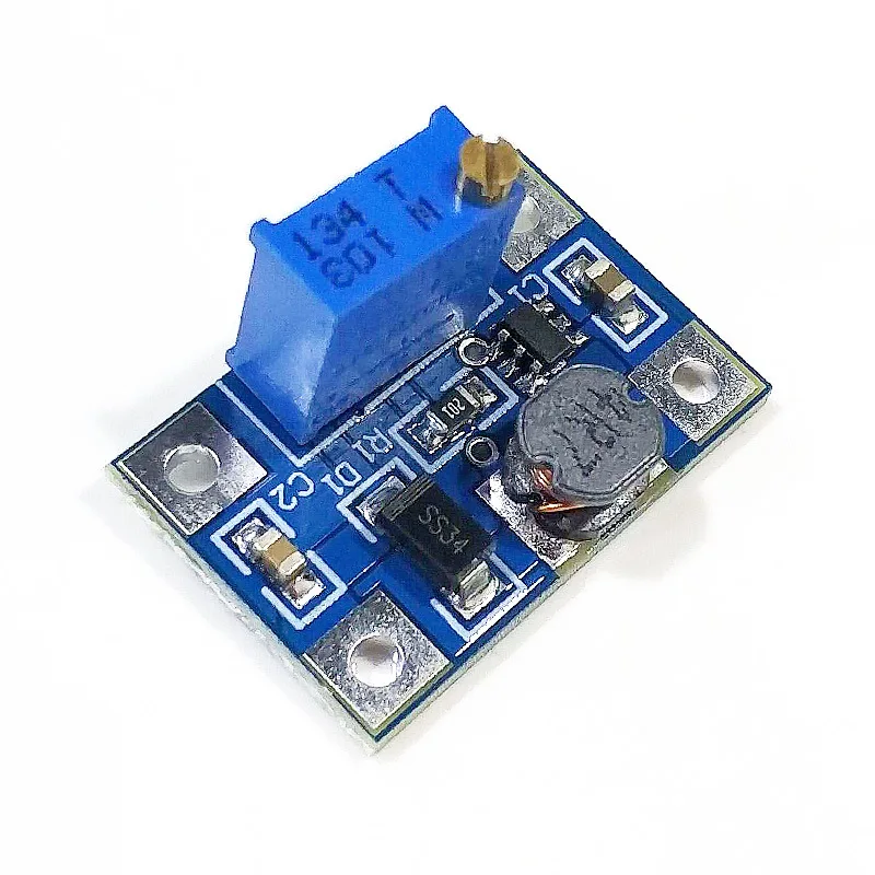 5pcs DC- SX1308 Step-UP Adjustable Power Module   Step Up Boost Converter Adjust  Supply 2-24V to 2-28V 2a