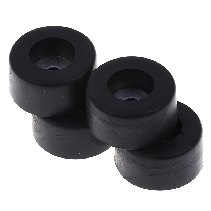 4pcs Durable Black 38mm x 19mm Large Case Speaker Cabinets Rubber Feet Damper Pad Base