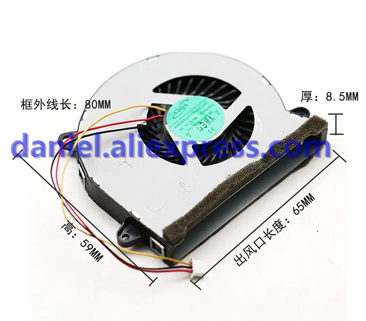 

Original AB06505HX08K300 5V 0.40A notebook with built-in CPU turbine cooling fan