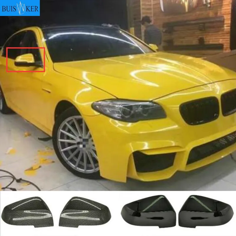 

1 Pair Carbon Fiber Side Wing Replacement Rearview Mirror Cover Cap for BMW F10 F11 2014 2015 2016 2017