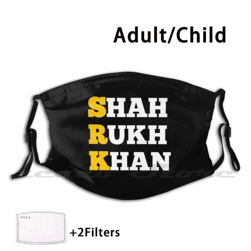 Shahrukh Khan Masker Doek Wasbare Diy Filter Pm2.5 Volwassen Kids Funny Bollywood Shahrukh Khan Srk India