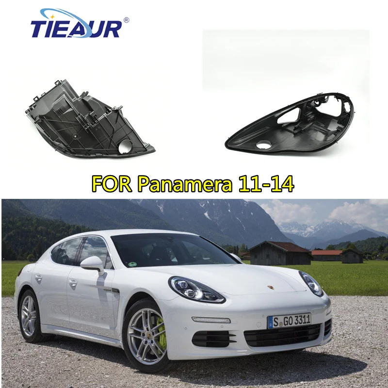 

Headlight Housing Base Plastic Black for Panamera 2011 2012 2013 2014 Lampshade Lens Lamp Back Cover Car Auto Replacement DIY