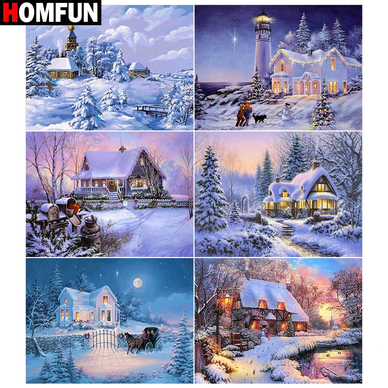 HOMFUN Diamond Painting Cross Stitch \