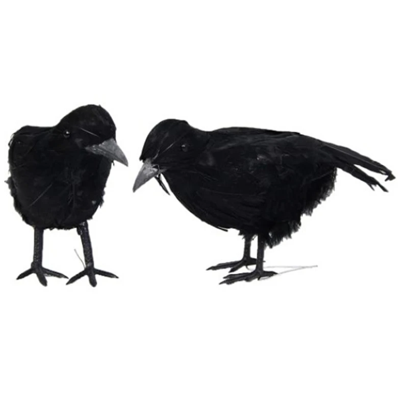 18*10CM Schwarz Crow Tier Modell Vogel Dekoration Für Party Raven Prop Scary Liefert Halloween dekorationen für haus