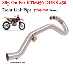 Slip On For KTM 450 EXC KTM450 SX-F Motorcycle Exhaust Escape System Stainless Steel Front Link Pipe Connect Original Muffler