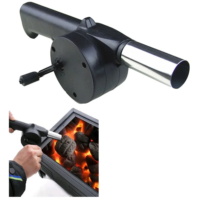 Outdoor Barbecue Fan Manual Air Blower Portable Grill Fire Bellows bbq Tools Picnic Camping BBQ Accessories Hand Cranked