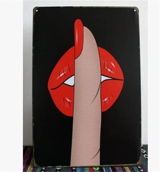 

Keep Quiet Silence Metal Painting Wall Art Home Wall Decor Vintage Tin Sign Shabby Plaque