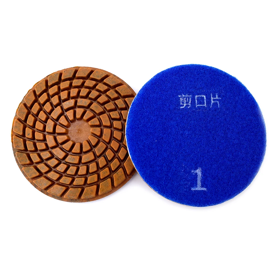 Imagem -03 - Cobre Bond Diamante Polimento Pads Molhado Abrasivo Restauração Moagem Pad Granito Mármore Concreto Piso Corte Pad Pcs