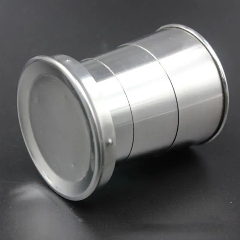 2/3/5 Portable Retractable Cup Stainless Steel Collapsible Outdoor Camping Metal Mug 75ml 150ml 250ml