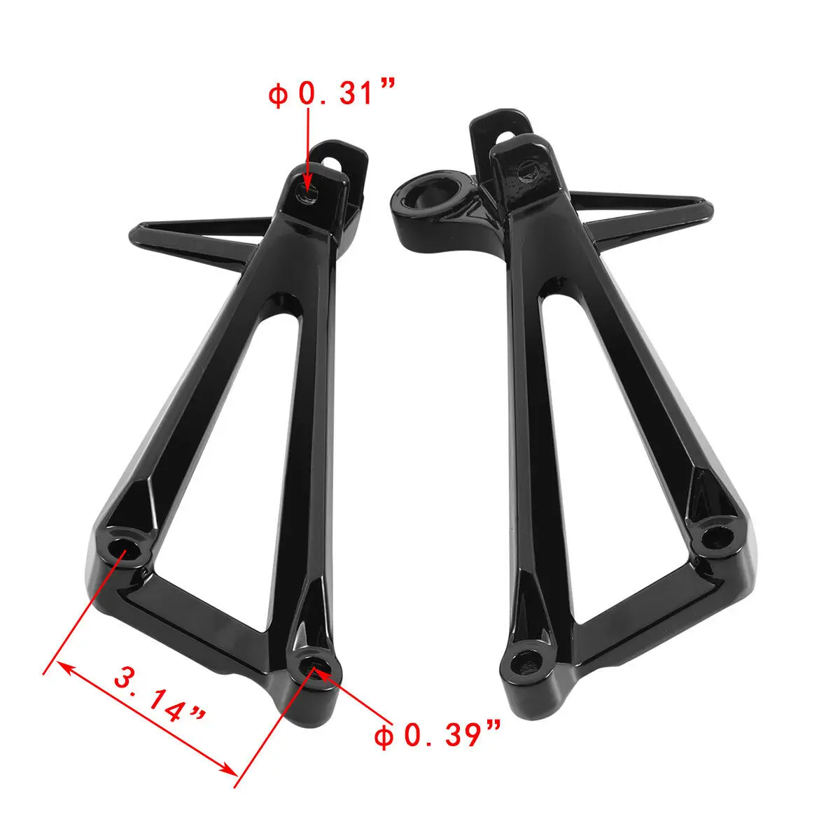 Motorcycle Black Rear Passenger Foot Pegs Bracket Fit  For Yamaha YZF R3 YZF-R3 2015-2019