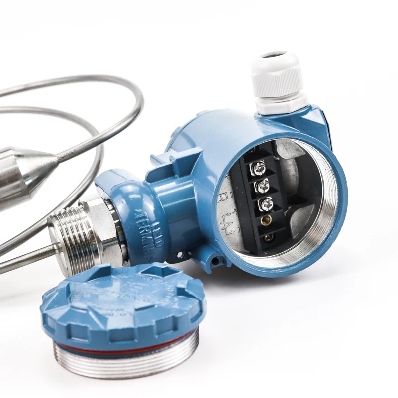 Stainless steel high temperature level transmitter LCD field display diesel fuel tank level sensor