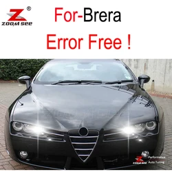 white LED Parking city bulb + LED License plate lamp + resistor Exterior light kit for Alfa Romeo for Brera ( 2006 to 2010 )