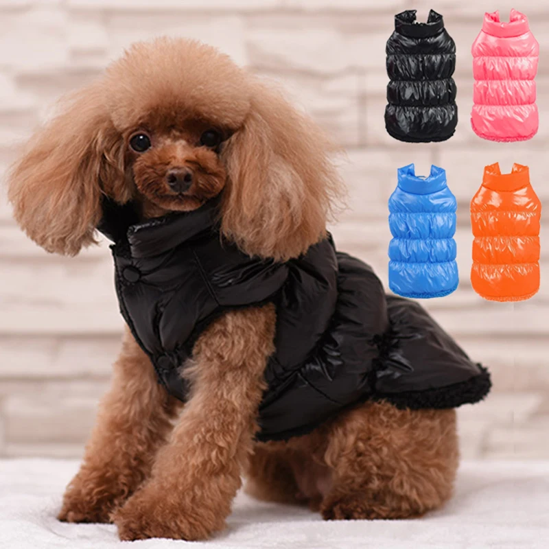 Warm Cotton Puppy Clothes Winter Pet Dog Down Jacket for Small Dogs Chihuahua Maltese Cat Coat Dogs Pets Clothing ropa de perro