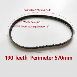 190 Teeth Breadmaker Conveyor Belts bread machine belts Bread Maker Parts 190Teeth Perimeter 570mm Kitchen Appliance accessories