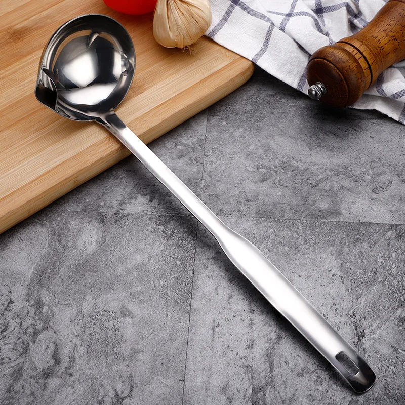 Grease trap Stainless steel Cutlery  Separation of grease Long handle spoon Kitchen utensils cookingFood container Oil filter