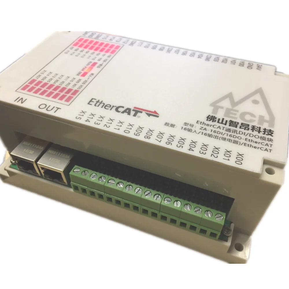 The IO Digital Expansion Module of EtherCAT Slave Station Communication Has 16 Channels of Input and 16 Channels of Output