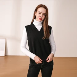 gilet court jilet femme vetement pull femme chic pull kawaii japonais sweats laine à tricoter sweater vest tops gilet fourrure sans manche vestes korean style clothes manches haut hiver coreen maches pour noir tricot