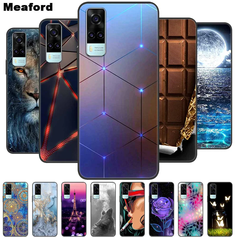 For vivo Y31 2021 Case Shockproof Soft silicone TPU Back Cover For Vivo Y53S 4G Y31 2021 Y 31 Case V2036 Phone Case Cute Cartoon