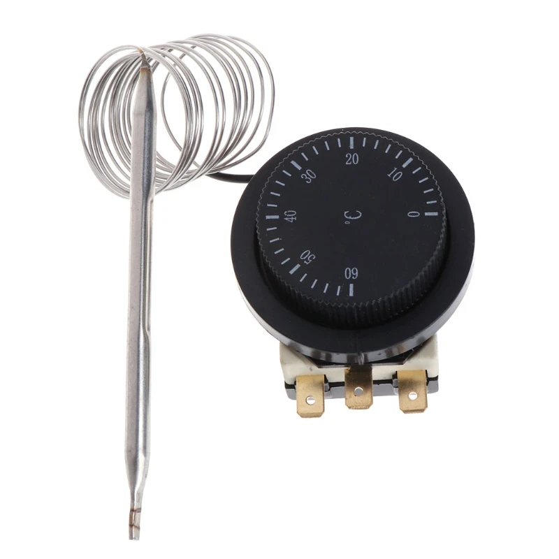 Hot! 250V/380V 16A 0-60 degrees Celcius Temperature Control Switch Capillary Thermostat Controlled