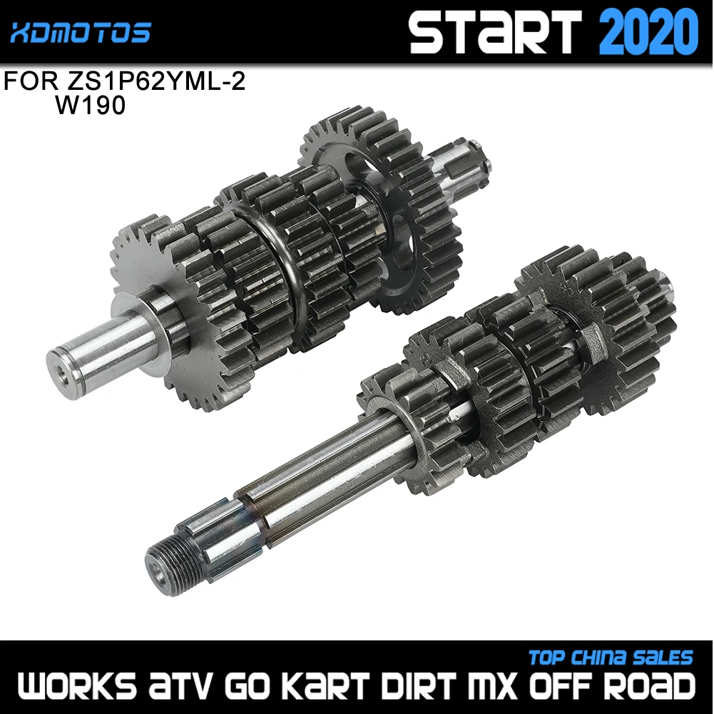 Motorcycle Transmission Gear Box Main Counter Shaft Kit For ZongShen ZS 190cc Z190 W190 1P62YML-2 Engine Dirt Pit Bike Atv Quad