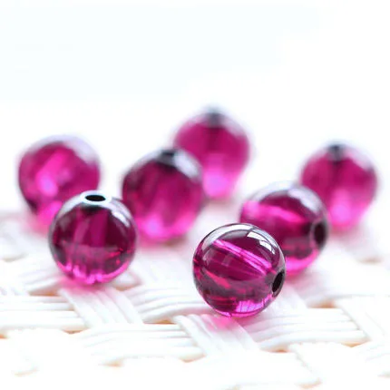 5A Natural Purple Garnet Crystal Single Bead DIY Beads Jewelry Making