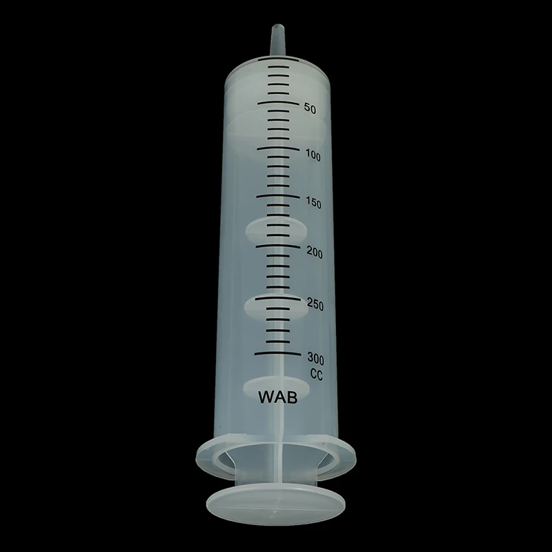 HOT! 300ml Plastic Syringe Large Capacity Syringe Transparent Reusable Sterile Measuring Injection Syringe Nutrient Hydroponics